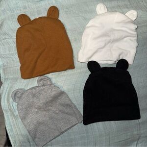 Charming Kids' Bear Ear Hats - Brown, White, Gray, Black